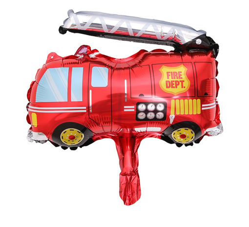 Picture of FIRE ENGINE FOIL BALLOON DEFLATED - 19 X 24CM